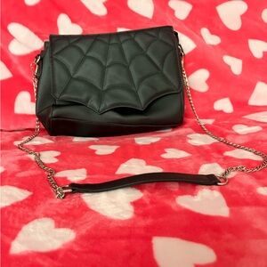 Black Quilted Chain Shoulder Bag